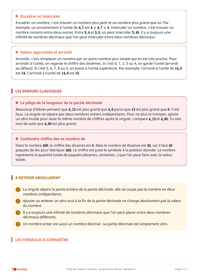 Fiche de révision : exercices corrigés